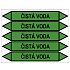 Značení potrubí, čistá voda 350 × 52 mm, polyvinylchlorid, polyester